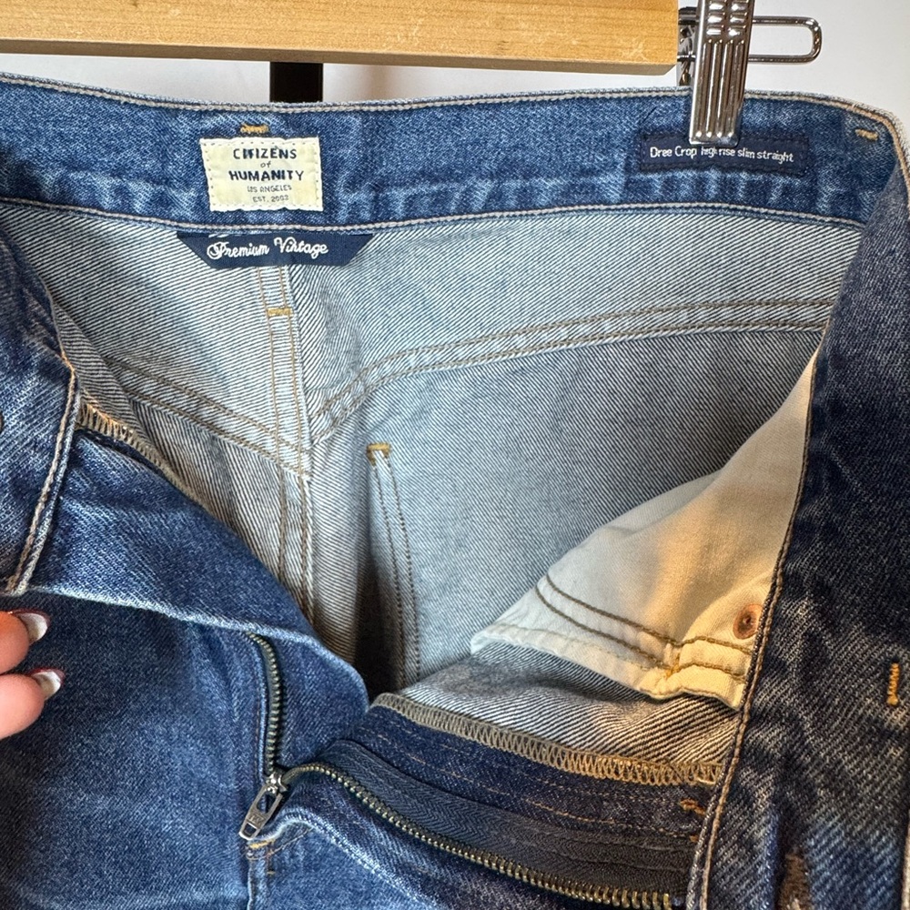 Citizens Of Humanity Premium Vintage Dree Crop High-Rise Slim Straight Jeans 29 - Picture 11 of 15